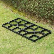 Gardenised Decorative Pavement Mold Cement Form Stamp Walkway Maker Patio Stepping Stone Pavers Reusable Pathway Mould 2 Pack