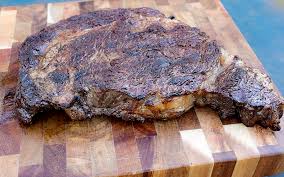 perfect steak crust on a grilled ribeye