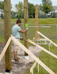 setting and cutting deck posts