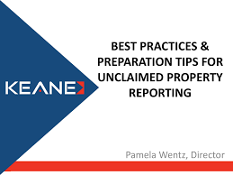 Presentation Unclaimed Property Reporting