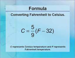 Formulas Converting Fahrenheit To