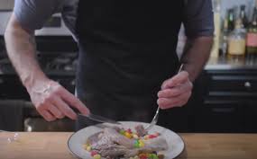 Milk steak boiled over hard with a side of jelly beans. This Guy S Made All The Weird Foods From It S Always Sunny Like Milk Steak And Rum Ham