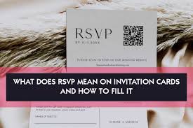 what does rsvp mean on invitation cards