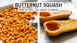 roasted ernut squash cubes and