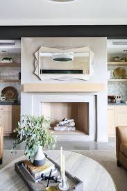Light Gray Concrete Fireplace With