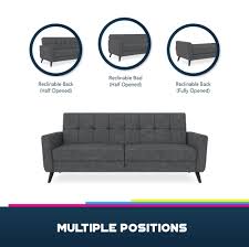 convertible sofa gray linen