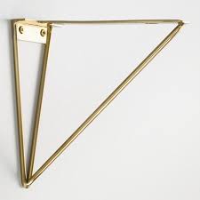 Geometric Gold Wire Shelf Brackets Set