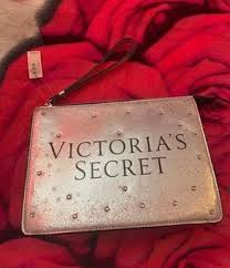 victoria s secret makeup bag silver