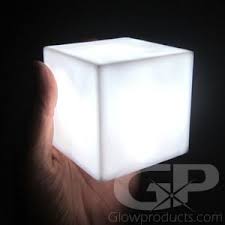 Light Up Decor Cubes With White Led Light Glowproducts Com
