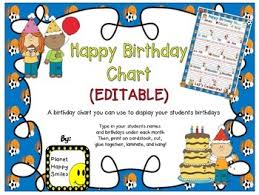 Birthday Chart In A Sports Theme Editable In 2019