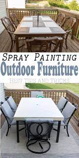 spray painting outdoor furniture