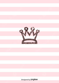 pink stripe rose gold crown