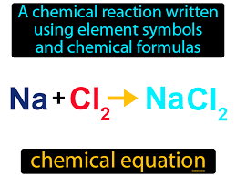 Chemical Equation Definition Image