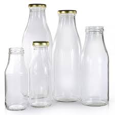 round glass milk bottle capacity 100