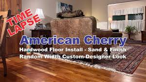 american cherry hardwood floor install