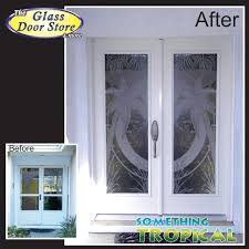 Etched Or Sandblasted Glass Doors