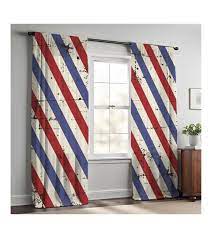 Striped Barber Window Curtains