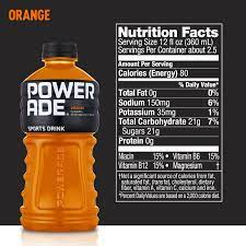 powerade orange ion4 electrolyte