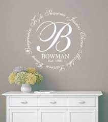 Monogram In Circle Wall Decal