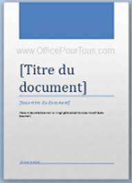 Insérer une page de garde dans un document Word – OfficePourTous