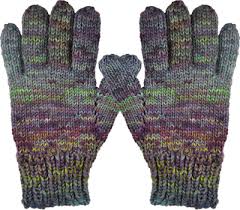 Cuff and button glove pattern. Aran Gloves Knitting Pattern
