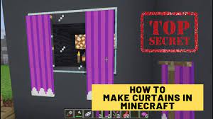how to make curtains in minecraft you