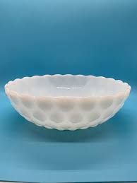 Milk Glass Bubble Bowl