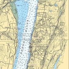 New York Dobbs Ferry Hudson River Nautical Chart Decor