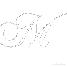 Letter M Stencil Lettering Templates Letters S Printable Free
