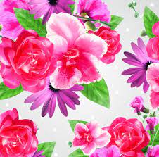 very beautiful flowers composition card