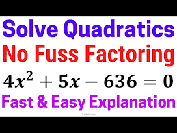 How To Solve Quadratic Equations Easy