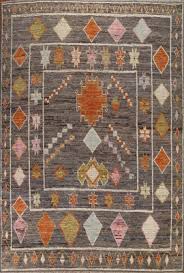 gray wool moroccan area rug 10x12