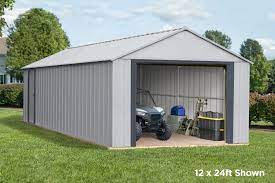 metal single car garage building