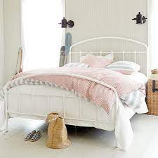lorraine white metal bed