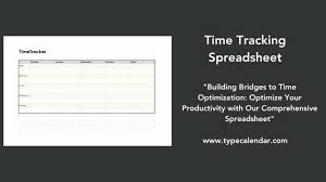 time tracking spreadsheet template
