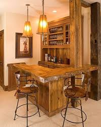 Rustic Basement Bar Rustic Basement