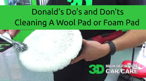 how to clean wool and foam buffing pads