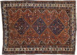 7 x 9 antique shiraz persian tribal rug