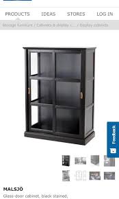 Ikea Malsjo Glass Door Cabinet