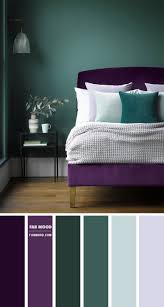 green and purple bedroom colour scheme