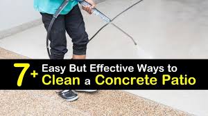 to clean a concrete patio