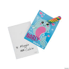 It's a great collection of funny, touching, beautiful, and stunning printable valentine cards that are sure to please both the young and the young at heart. Narwhal Lollipops With Valentine S Day Card Oriental Trading