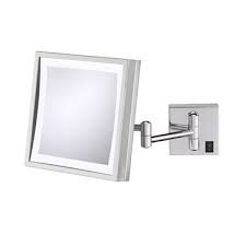 square hardwired magnified mirror