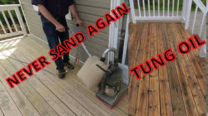 apply tung oil on a deck