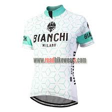 2018 Team Bianchi Womens Riding Wear Biking Jersey Top Shirt Maillot Cycliste White Blue