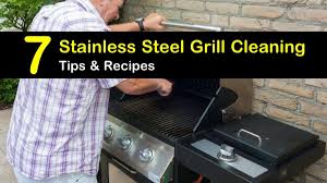 to clean a stainless steel grill