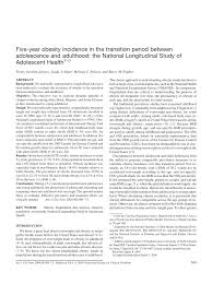 Pdf Five Year Obesity Incidence In The Transition Period