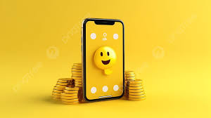 smartphone mockup featuring golden coin