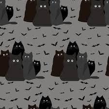 Seamless Pattern With Cute Black Cats