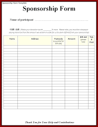 Fundraising Document Template Images Of Pledge Sheet Design